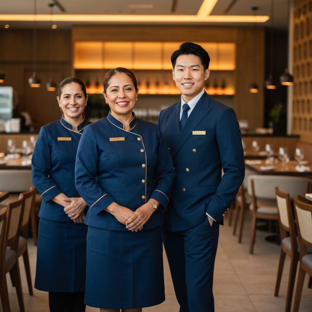 Professional hospitality team